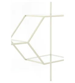Regał AINO 214 cm szklany kremowy*L&L