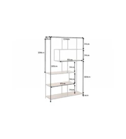 Regał ALPERA 114 cm w optyce dębu*Invicta Interior Best