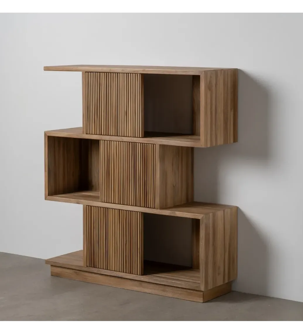Regał BELLAMONTE 116 cm drewno teak naturalny*Zona-Design Discount
