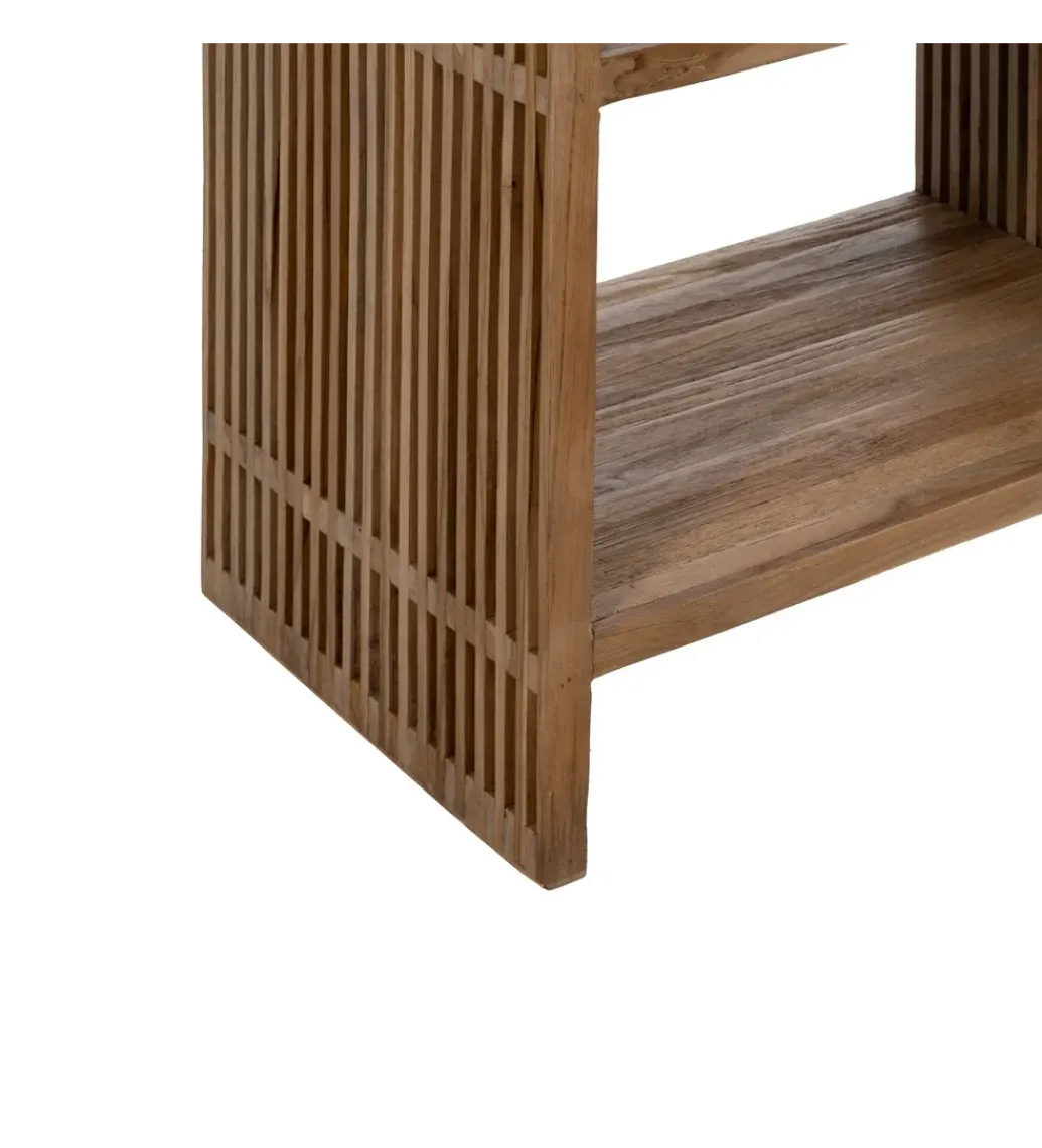 Regał BELLAMONTE 116 cm naturalny drewno teak*Zona-Design Clearance