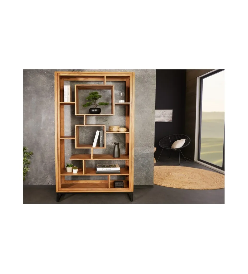 Regał Cube 88 cm drewno akacja honey*Invicta Interior - przedsprzedaż New