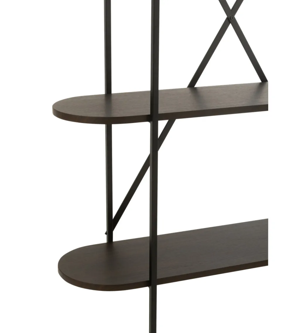 Regał DOMERESU 120 cm ciemny brązowy*J-Line Clearance