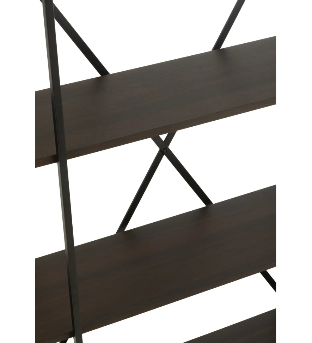 Regał DOMERESU 120 cm ciemny brązowy*J-Line Clearance