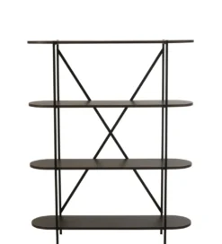 Regał DOMERESU 120 cm ciemny brązowy*J-Line Clearance