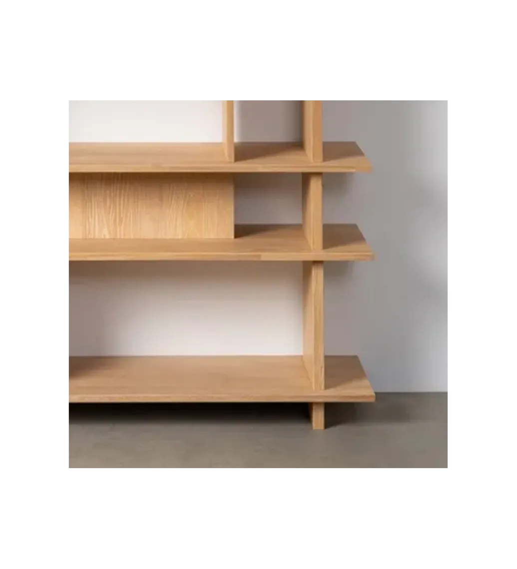 Regał ESTANTERIA 203 cm drewno kauczuk naturalny*Zona-Design Outlet
