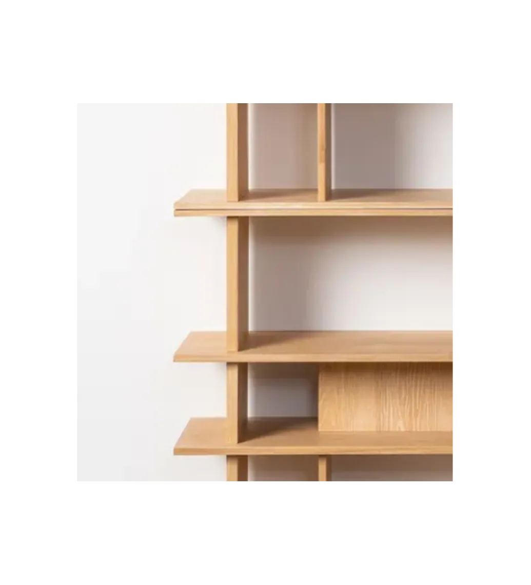 Regał ESTANTERIA 203 cm drewno kauczuk naturalny*Zona-Design Outlet