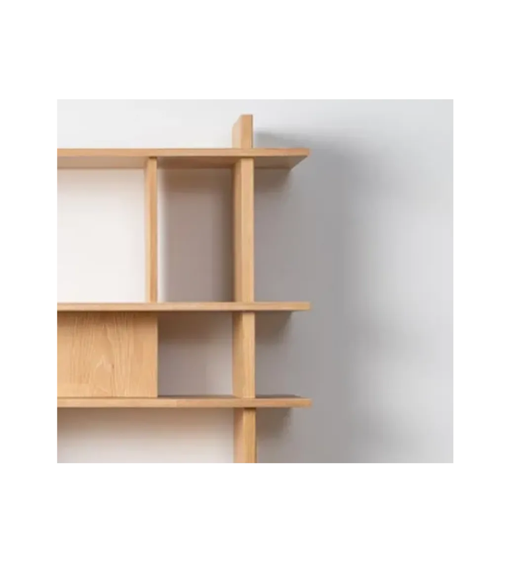 Regał ESTANTERIA 203 cm drewno kauczuk naturalny*Zona-Design Outlet