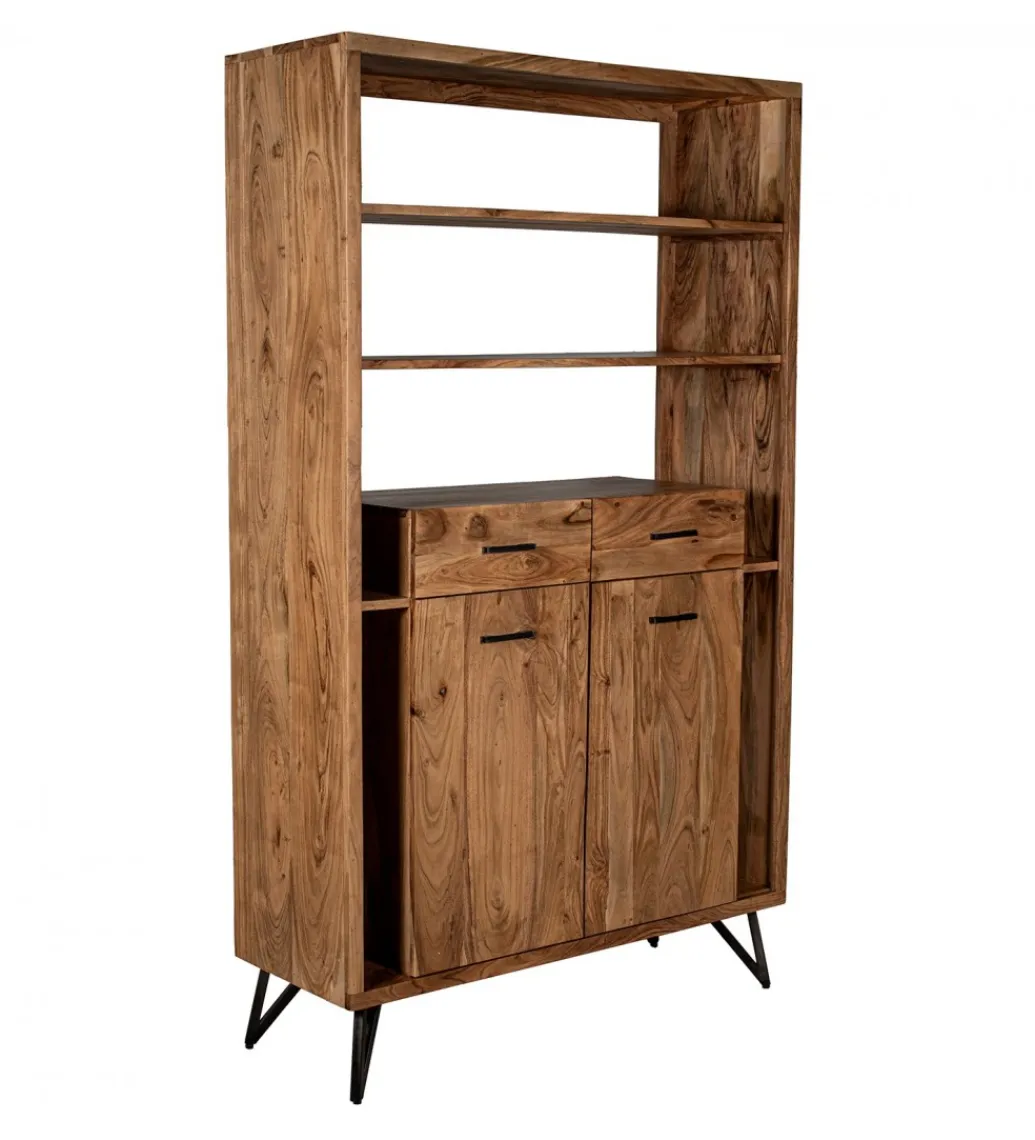 Regał ESTARNA 195 cm drewno akacja*Exclusivas Discount