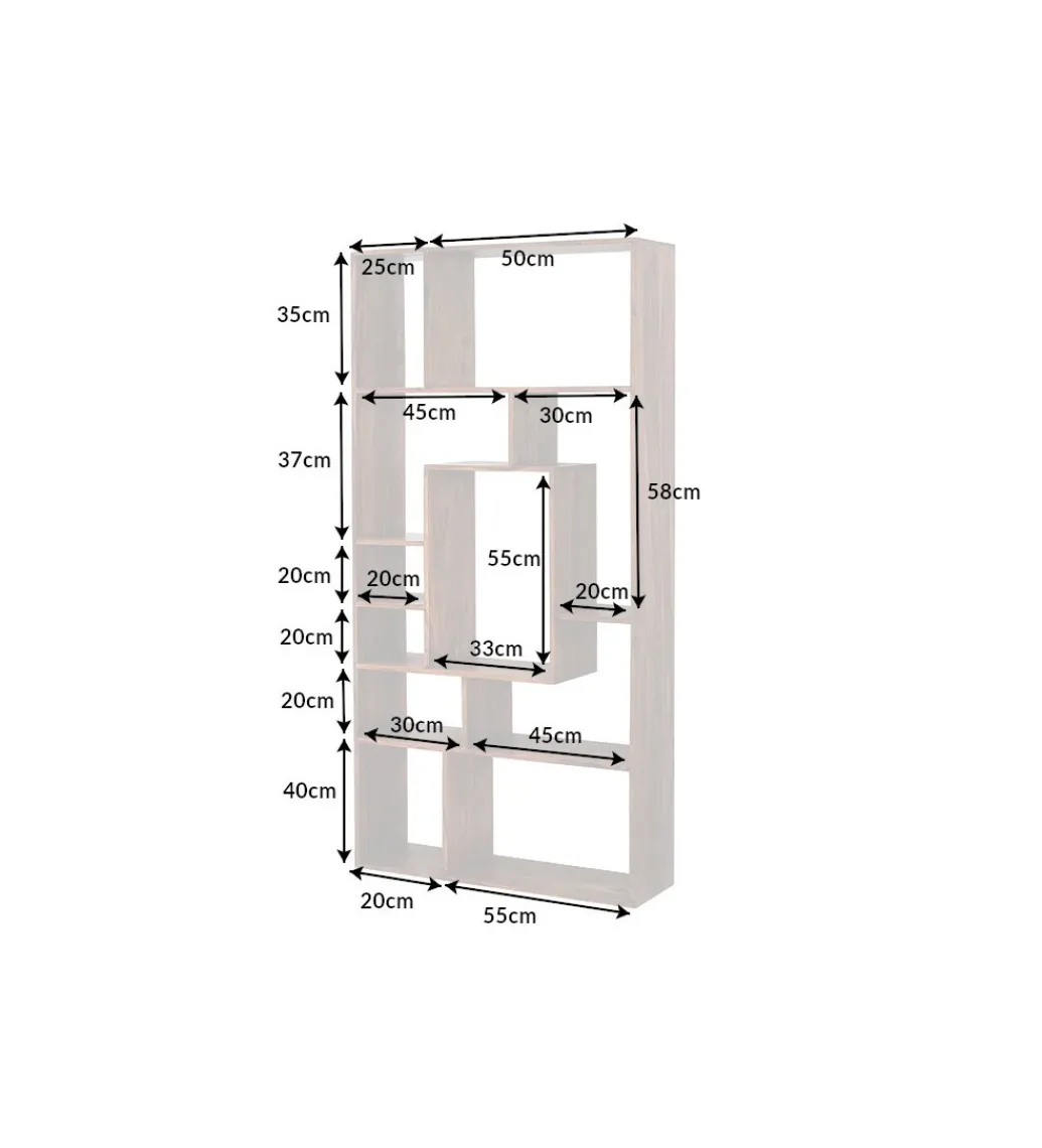 Regał FINICE Makassar II 180cm drewno sheesham*Invicta Interior - przedsprzedaż Discount