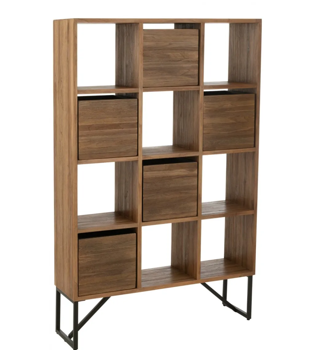 Regał GRACKY drewno teak naturalny*J-Line Clearance