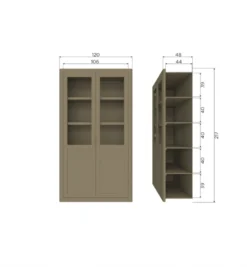 Regał GUNNAR 217 cm drewno sosny czarny mat*WOOOD Sale