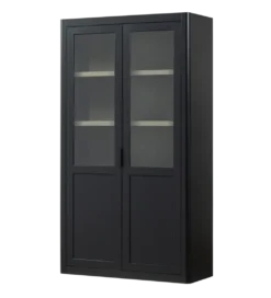 Regał GUNNAR 217 cm drewno sosny czarny mat*WOOOD Sale