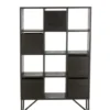 Regał HERTAB 158 cm drewno teak czarny*J-Line Online