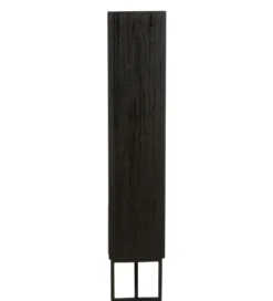 Regał HERTAB 158 cm drewno teak czarny*J-Line Online
