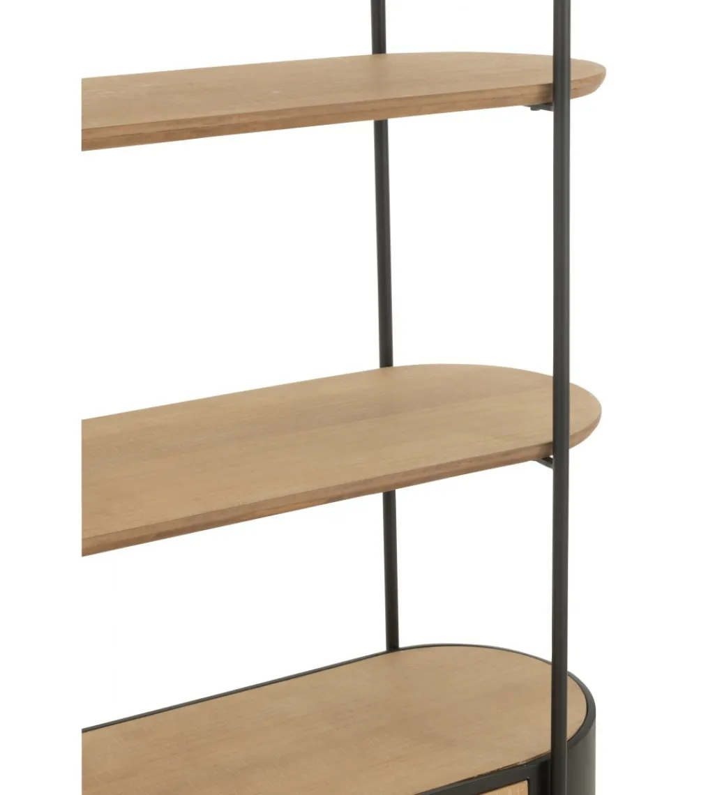 Regał IVY 173 cm naturalny czarny*J-Line Clearance