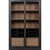 Regał JAMES 200 cm drewno sosna czarny*WOOOD Outlet