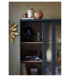 Regał JAMES 200 cm drewno sosna czarny*WOOOD Outlet