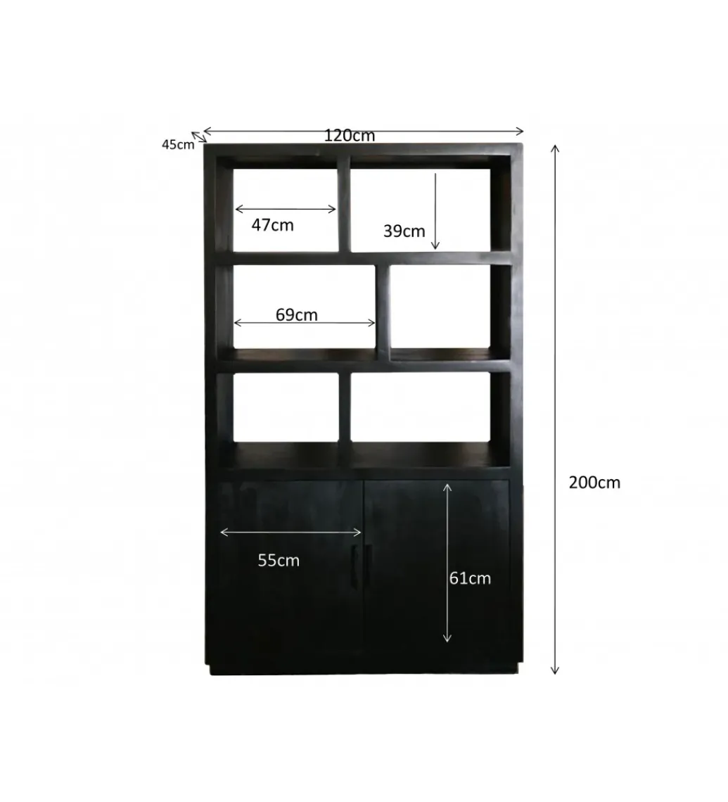 Regał JAXI 120 cm czarny*LF-Design Online
