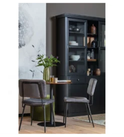 Regał LAGOS 214 cm drewno sosny czarny*WOOOD Best