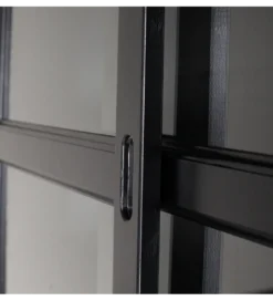 Regał LAGOS 214 cm drewno sosny czarny*WOOOD Best