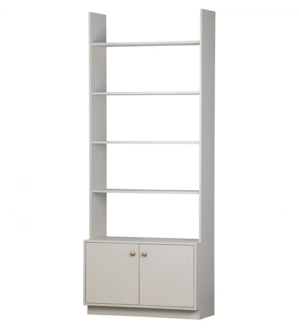 Regał MADU 200 cm drewno sosna szary*WOOOD Sale