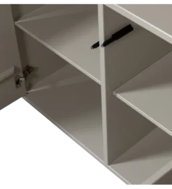 Regał MEGGY 108 cm drewno sosny szary prawostronny*WOOOD