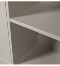 Regał MEGGY 108 cm drewno sosny szary prawostronny*WOOOD
