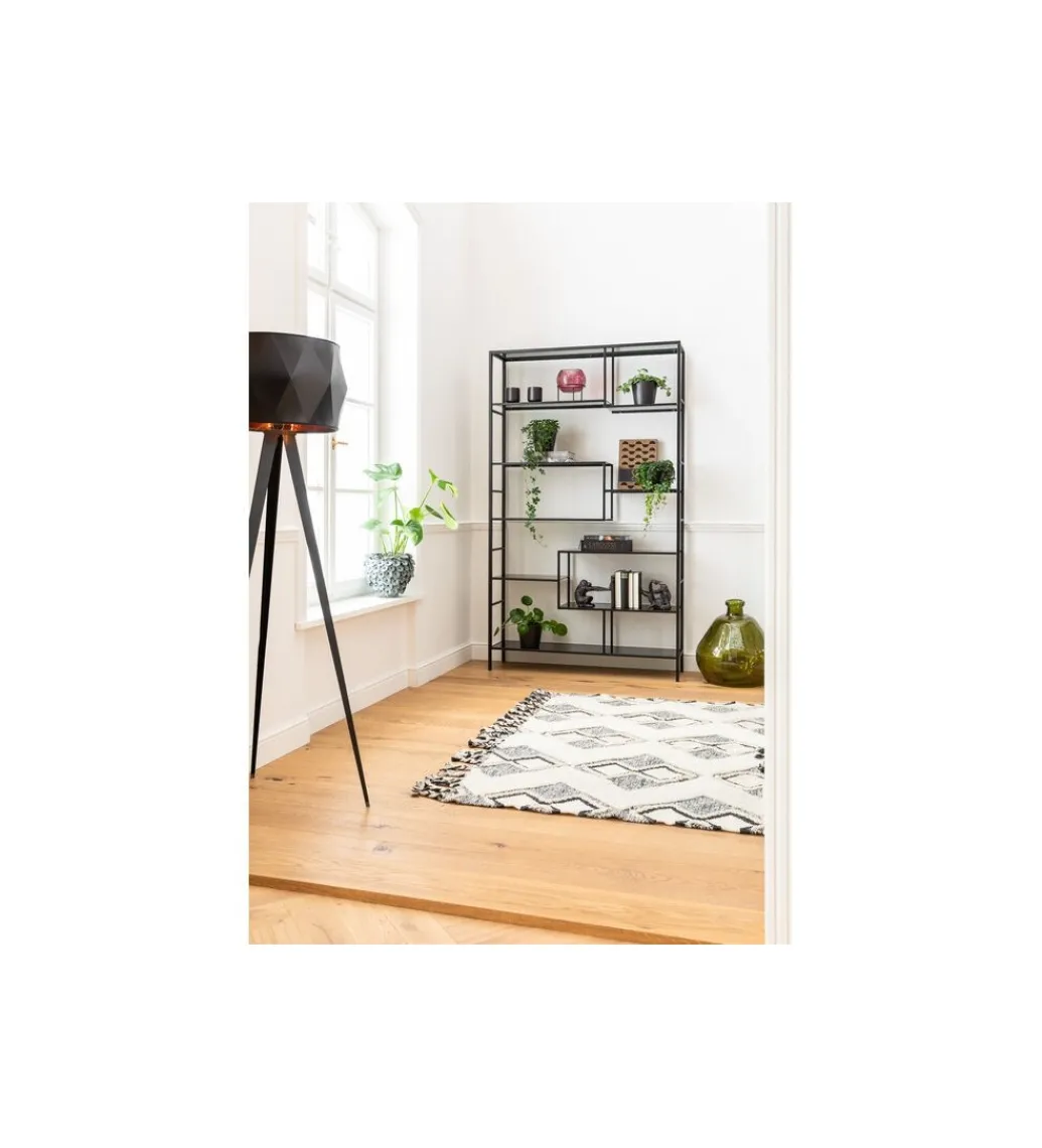 Regał metalowy Loft 195 cm x 115 cm czarny*KARE Hot