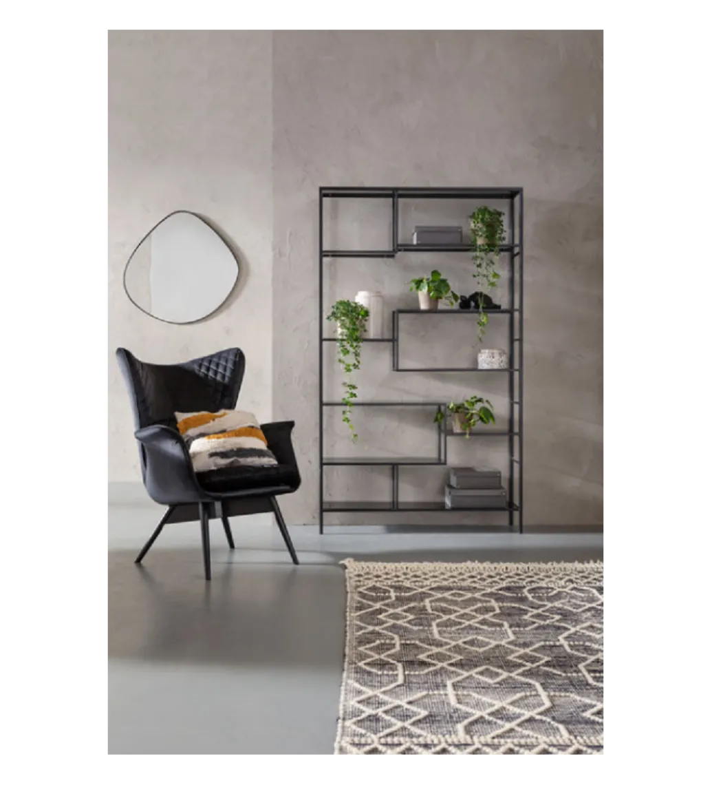 Regał metalowy Loft 195 cm x 115 cm czarny*KARE Hot