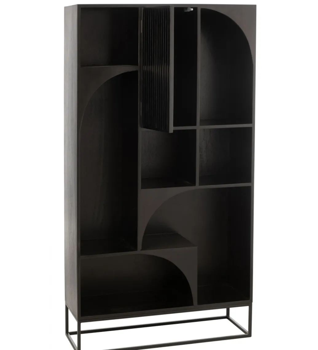 Regał MODE 168 cm drewno mango czarny*J-Line Discount