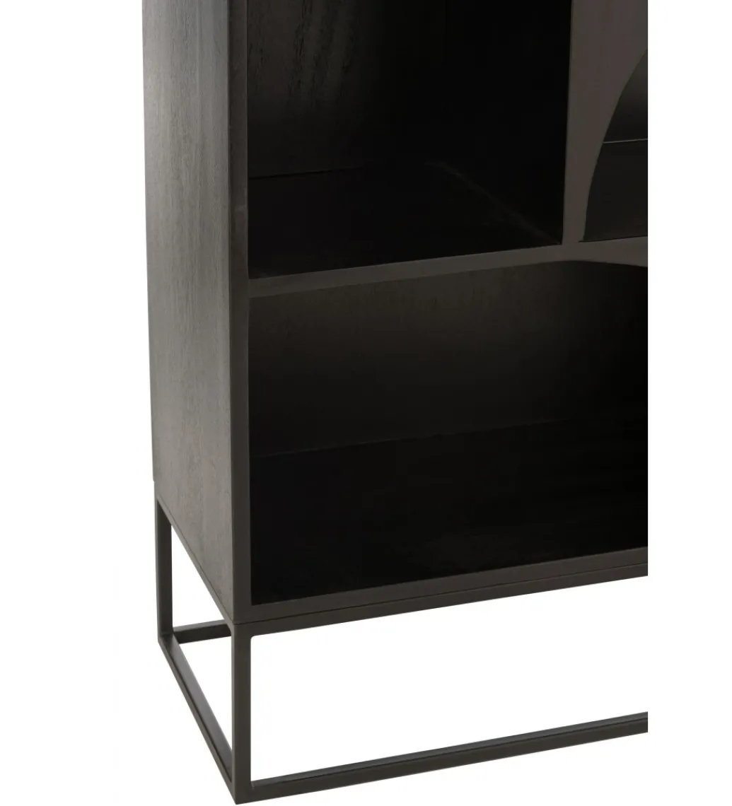 Regał MODE 168 cm drewno mango czarny*J-Line Discount