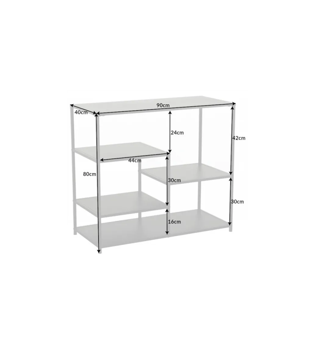 Regał OLIMPIA 90 cm czarny*Invicta Interior Sale