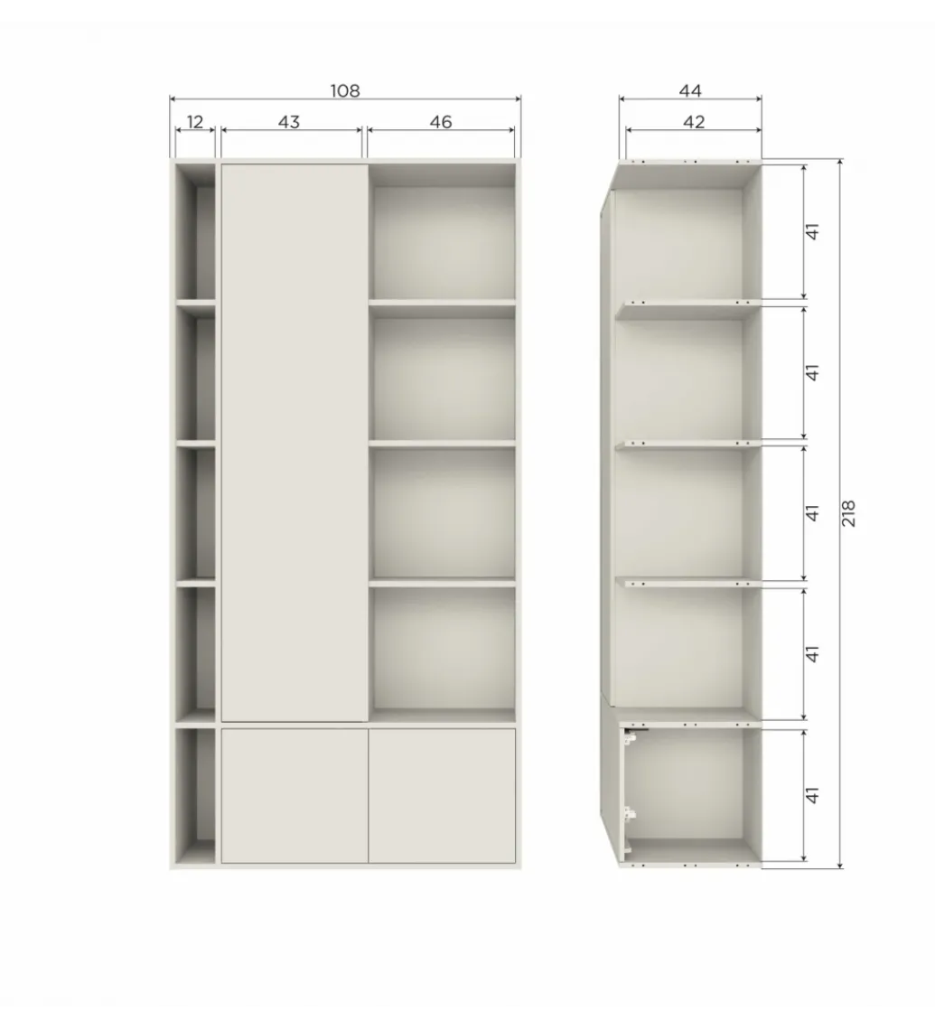 Regał SETTLE 218 cm drewno sosny dust*WOOOD Discount