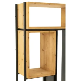 Regał TINA 65 cm x 185 cm drewno jodła czarny*J-Line Outlet