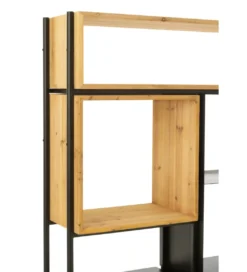 Regał TINA 110 cm x 185 cm drewno jodła czarny*J-Line Hot