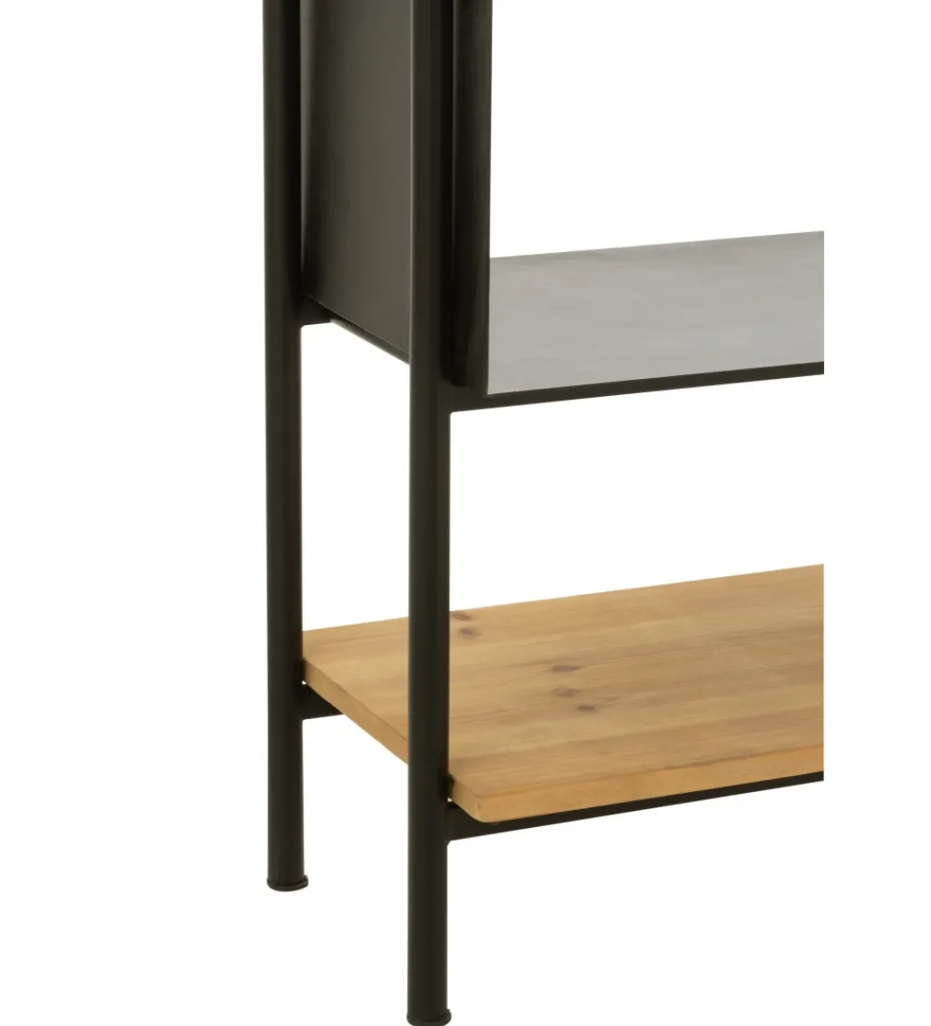 Regał TINA 110 cm x 185 cm drewno jodła czarny*J-Line Hot
