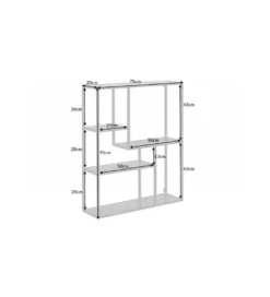 Regał wiszący FONTERA 75 cm czarny*Invicta Interior Discount