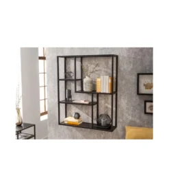 Regał wiszący FONTERA 75 cm czarny*Invicta Interior Discount