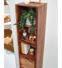 Regał wiszący MEKNES 35 cm drewno sheesham*WOHNLING, GERMANY Best