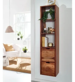 Regał wiszący MEKNES 35 cm drewno sheesham*WOHNLING, GERMANY Best