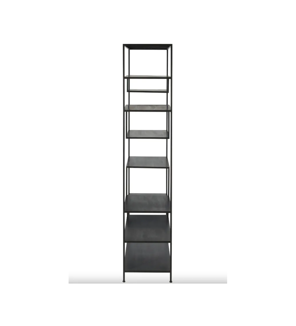 Regał WOLFRAM 185 cm metalowy czarny*J-Line Best
