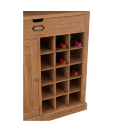 Regał z miejscem na wino LIA 178 cm naturalny*J-Line
