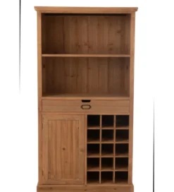 Regał z miejscem na wino LIA 178 cm naturalny*J-Line