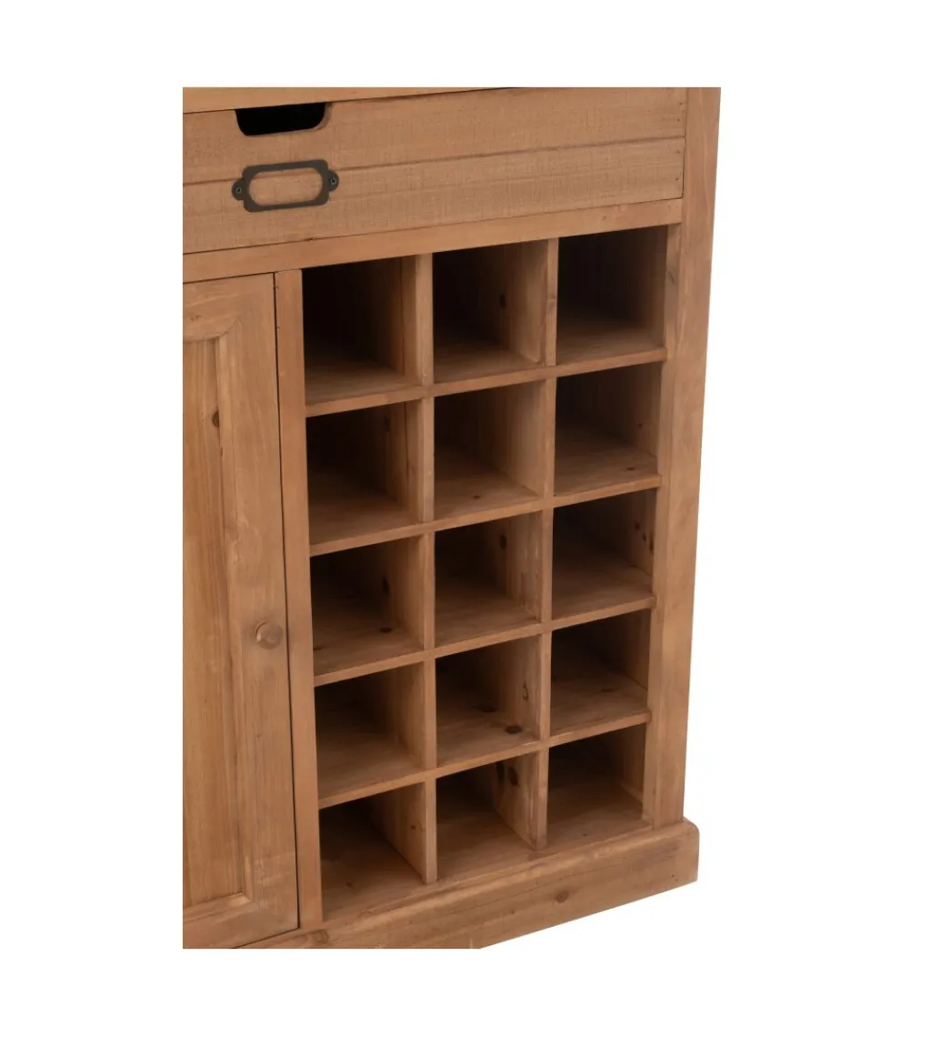 Regał z miejscem na wino LIA 178 cm naturalny*J-Line