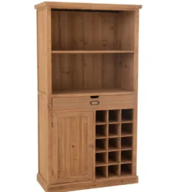 Regał z miejscem na wino LIA 178 cm naturalny*J-Line