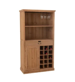 Regał z miejscem na wino LIA 178 cm naturalny*J-Line