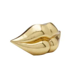 Skarbonka LIPS 13 cm złota*KDesign Best