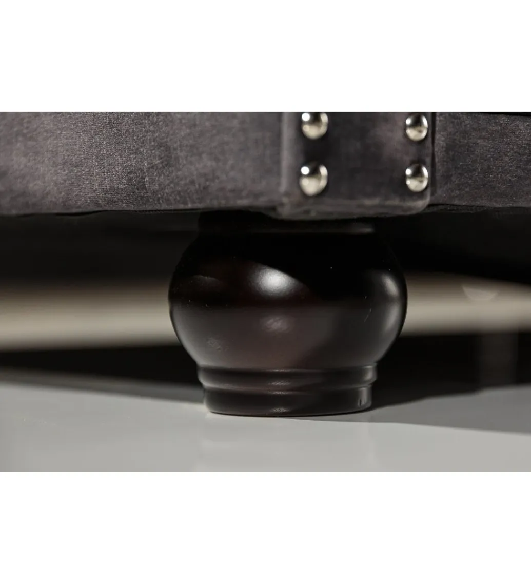 Sofa ARIELLE Chesterfield 205 Cm szary aksamit*Invicta Interior