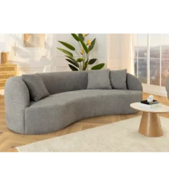 Sofa ATELIER 230 cm 3 osobowa bouclé szary*Invicta Interior Best