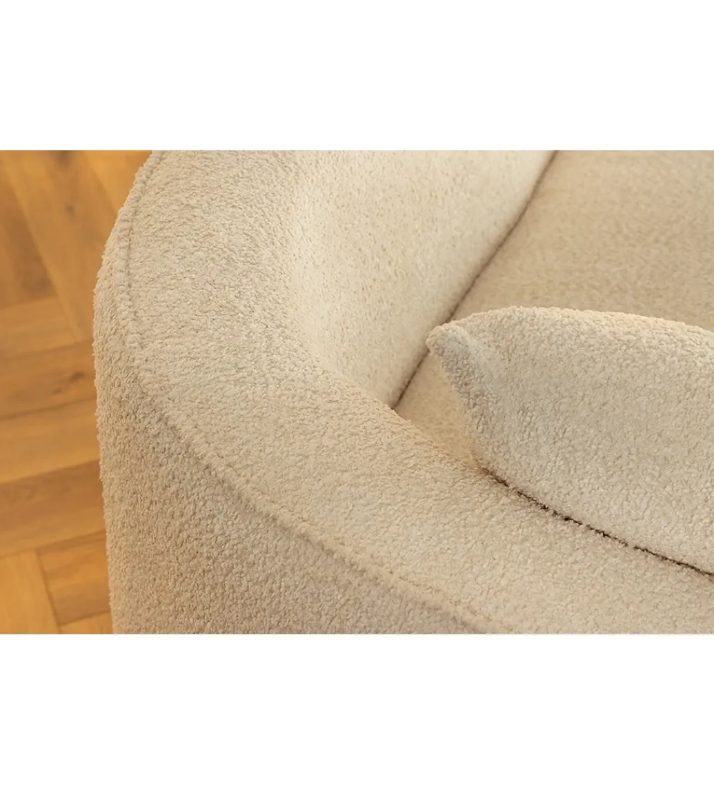 Sofa ATELIER L 330 cm 3-osobowa bouclé beżowa*Invicta Interior Clearance